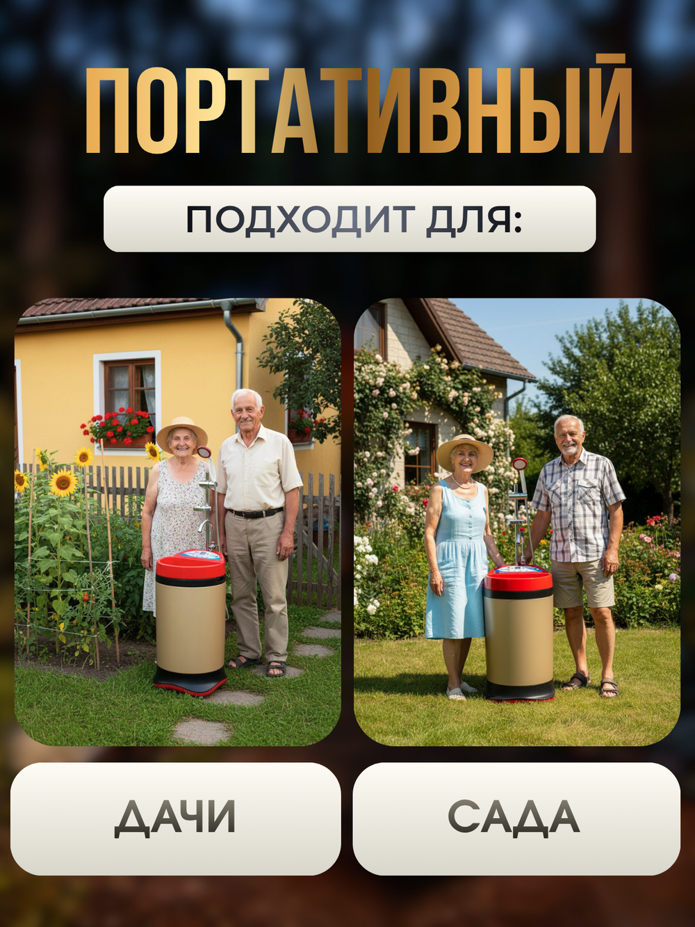 Мобильный душ для дачи и дома SOMMAR BM-6.0i с АКБ