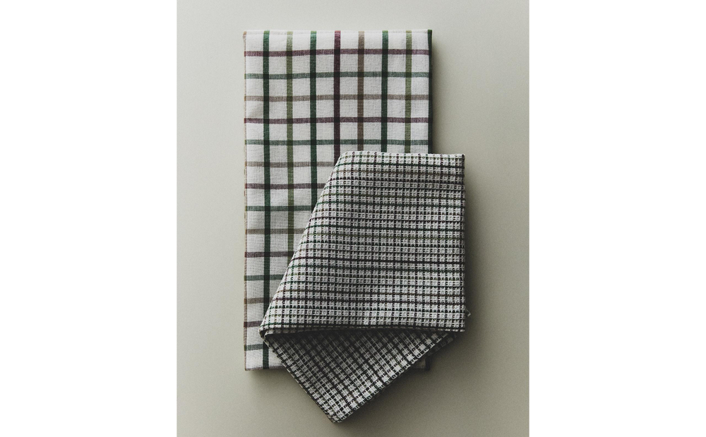Zara Home кухонное полотенце из хлопка, узор в полоску, 70 50 см (комплект 2 шт.) · 7292/026