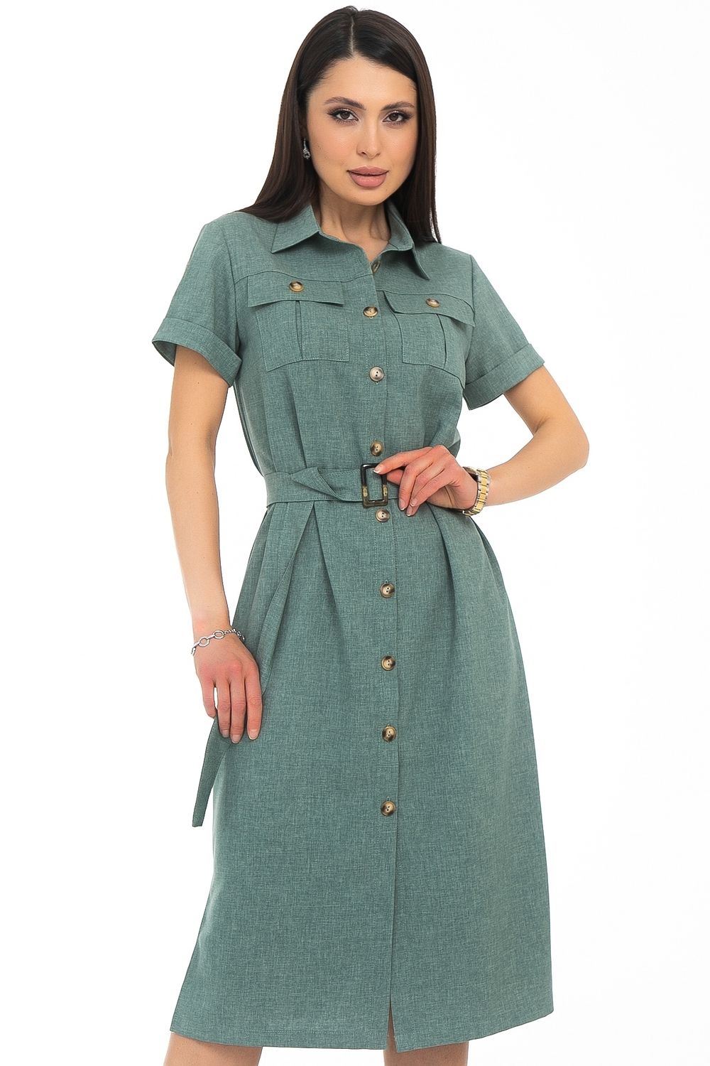 Платье-рубашка Дарина (грин) Diolche