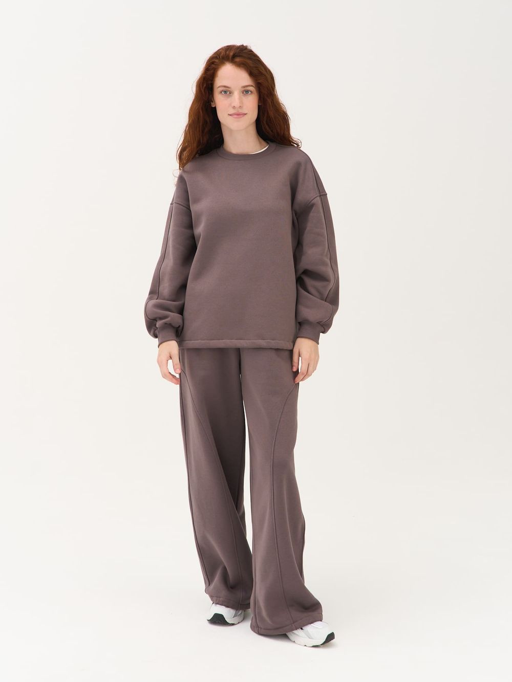 Свитшот "Темный шоколад" женский утепленный