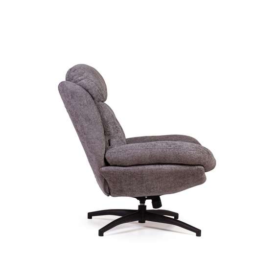 Кресло-качалка с оттоманкой Magnus, серое