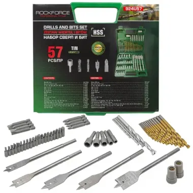 Сверла и биты, набор 57пр. RockFORCE RF-924U57