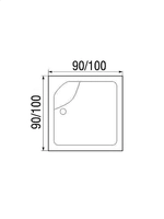 Душевая кабина River QUADRO XL 90/41 MT 90х90 с поддоном
