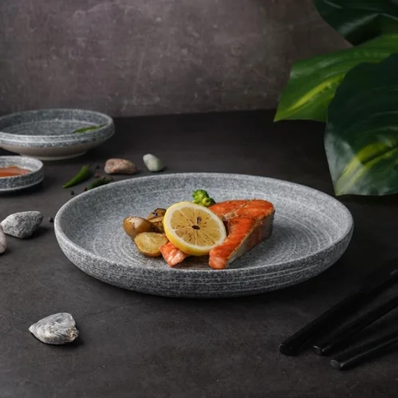 Тарелка с бортом d 25,9 см h2,7 см Stone Untouched Taiga P.L. Proff Cuisine [1]