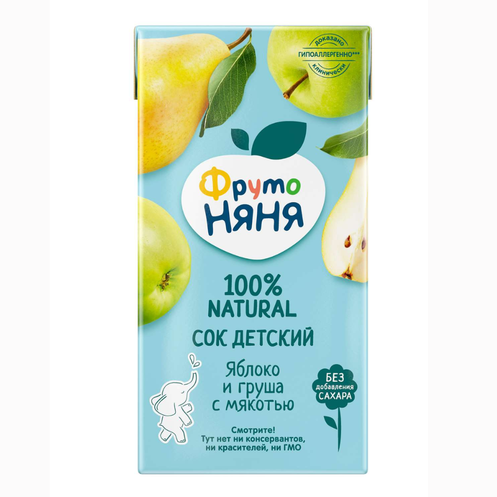 Сок Фруто Няня Яблоко-персик 0,5 л