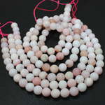 Опал розовый А бусины 6мм 8мм 10мм