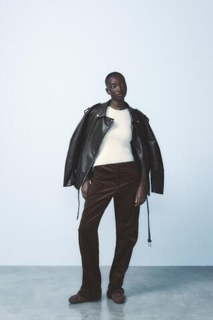 ZARA ТОП ИЗ ВОРСИСТОГО ТРИКОТАЖА СО ШНУРОВКОЙ СЗАДИ, ЭКРЮ