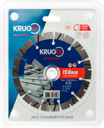 Диск алмазный сегментный турбо KRUGO MASTER по бетону 150х2,2х22,23х12mm, 81051500251