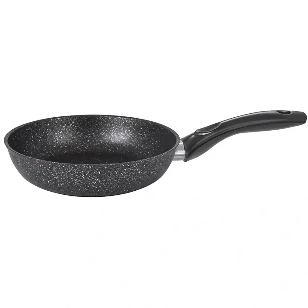 Сковорода 240мм с ручкой, ап (темный мрамор) линия «Marble Induction»