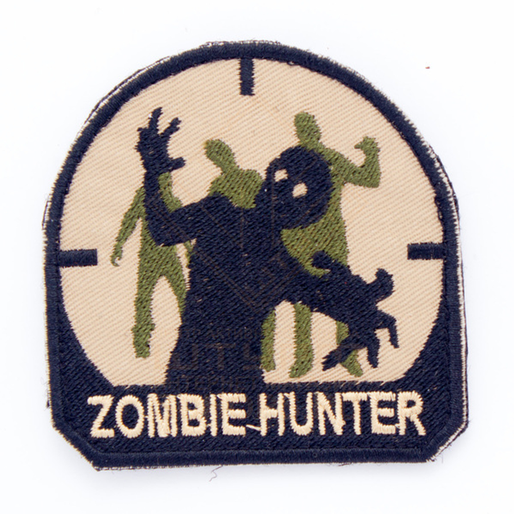 Патч ТВФ вышивка Zombie Hunter, Tan