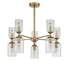 6586/10 MODERNI LN25 89 золото/прозрачный, металл/стекло Люстра подвесная E14 10*40W 220V KASSIA