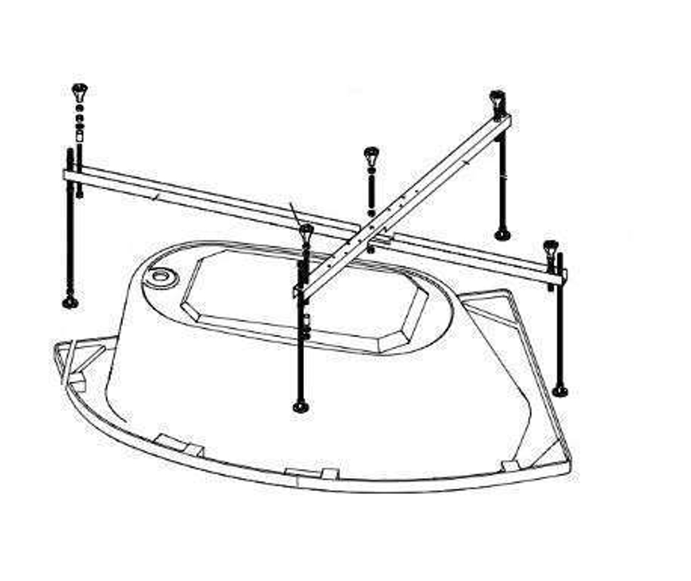 Каркас для асимметричных ванн Тритон Кайли/Изабель/Николь/София