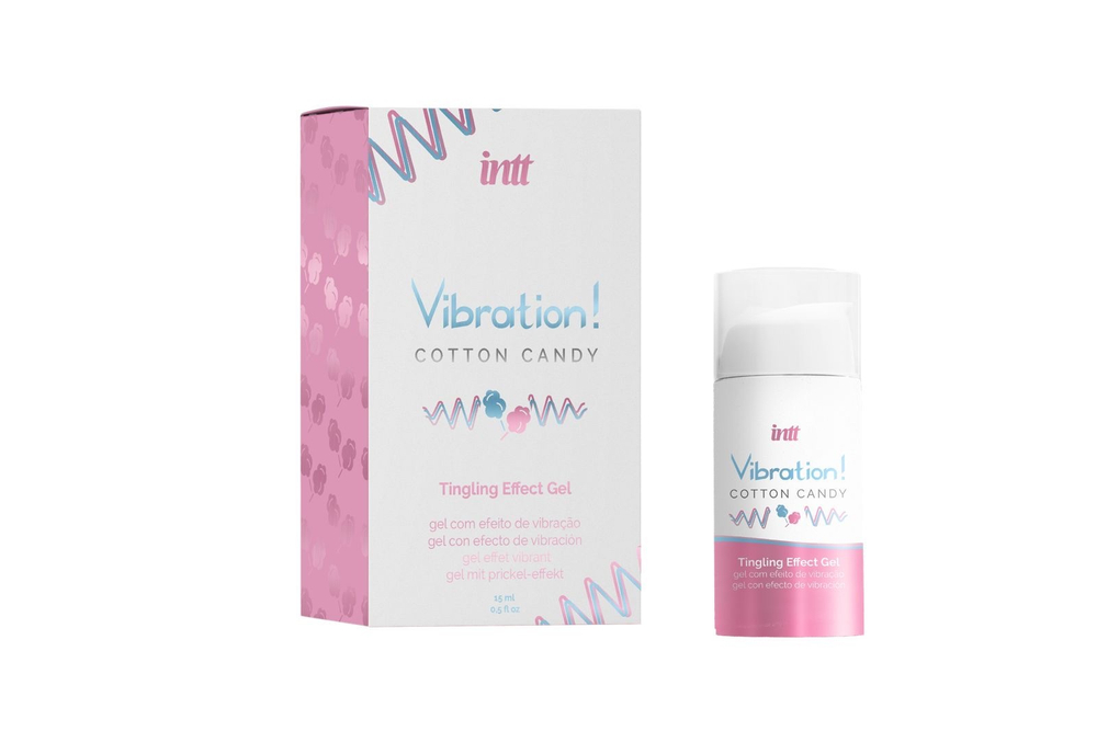 Intt Vibration Cotton Candy - Жидкий вибратор, 15 мл