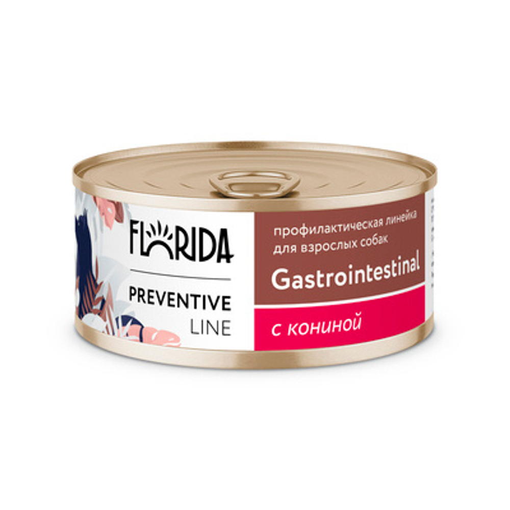 Florida Gastrointestinal Консервы для собак при расстройствах пищеварения, с Кониной