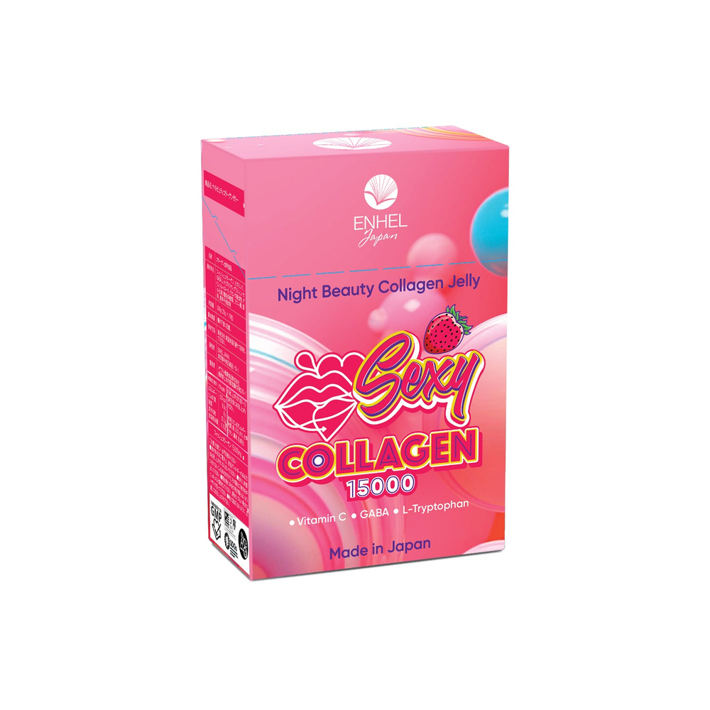 Коллаген ночной в желе со вкусом клубники «SEXY COLLAGEN» для омоложения во время сна