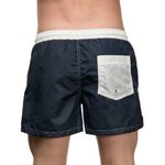 Мужские шорты темно-синие с белым карманом сзади Sesmik STORM COLORS DARK BLUE