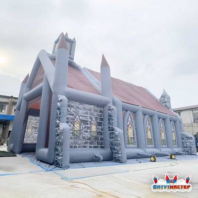 Надувной парк ужасов «Врата в мрак», 18×9×7 м