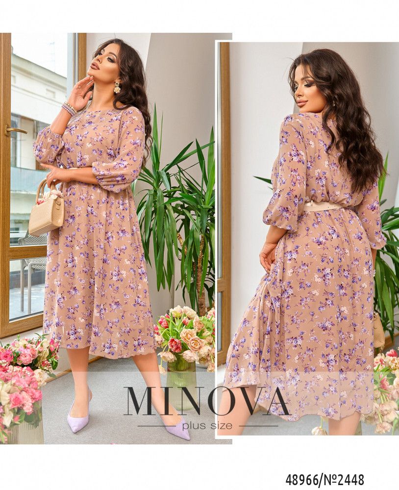 Платье 2448-бежевый Minova
