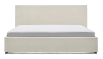 Кровать Nahiri La Forma бежевого цвета из шенилла с ящиком для хранения 150 x 200 см