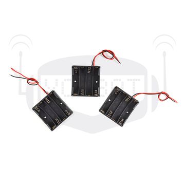 Бокс под батарейки 4 шт ААА  открытый