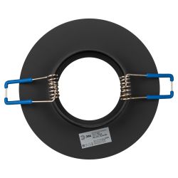 Светильник встраиваемый алюминиевый ЭРА KL83 BK под лампу MR16 GU5.3 черный | Алюминиевые встраиваемые светильники