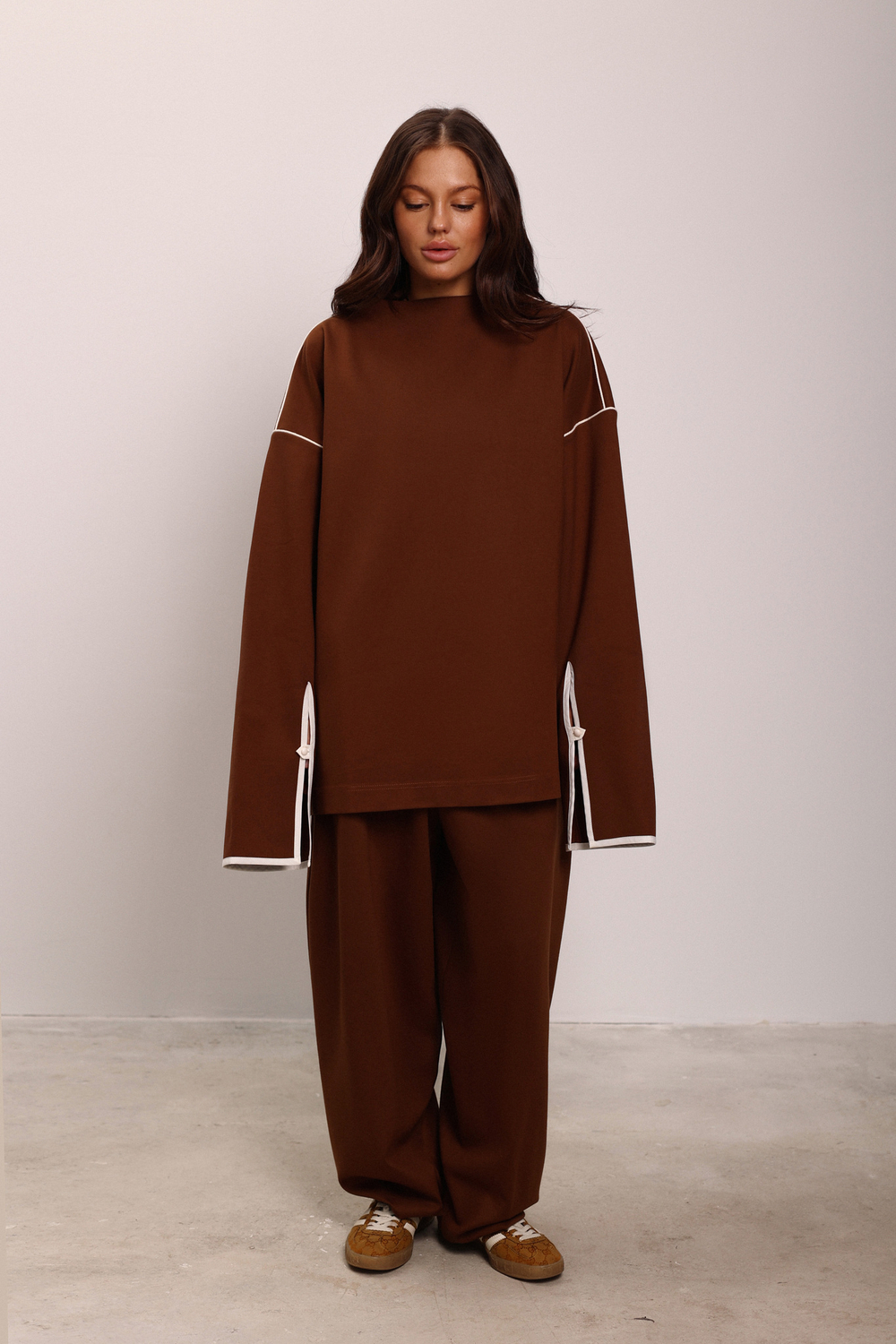 Брюки бананы из джерси