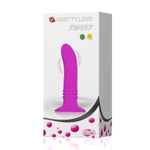 Лиловый анальный вибратор Twist на присоске - 12 см. (Цвет: лиловый)