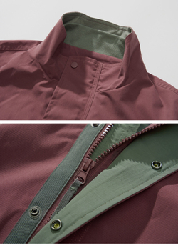 Куртка Nothomme Monterest Outdoor Water-Repellent Retro Mountain Style Color-Block Loose Fit Stand Collar Workwear Jacket