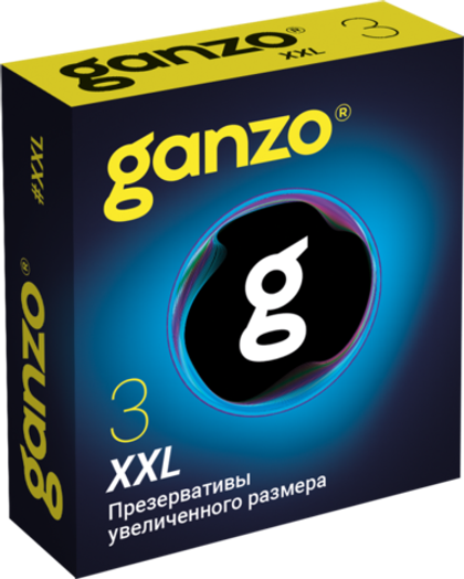 Презервативы GANZO XXL, латекс, 18 см, 3 шт