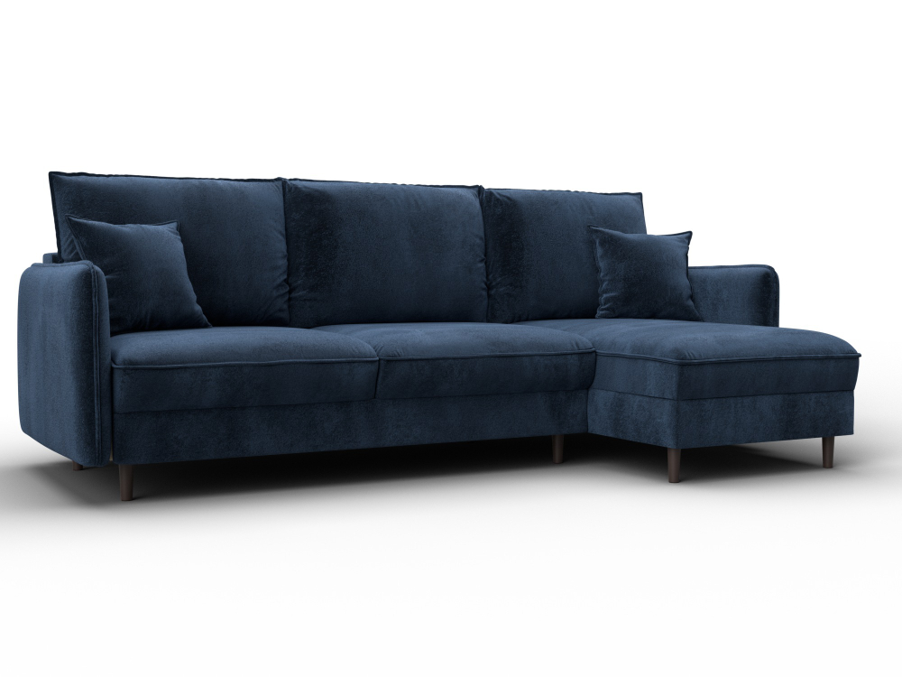 Диван угловой Лига-064 НПБ угол универсальный ВЕЛЮР TOWER 13 синий