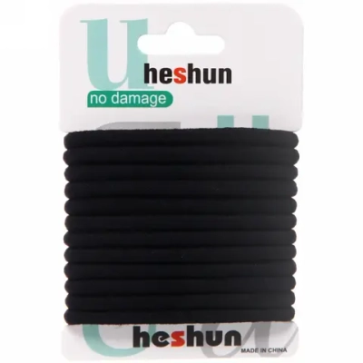 Резинки для волос 12шт на блистере «Your Style», цвет черный, d-5см●