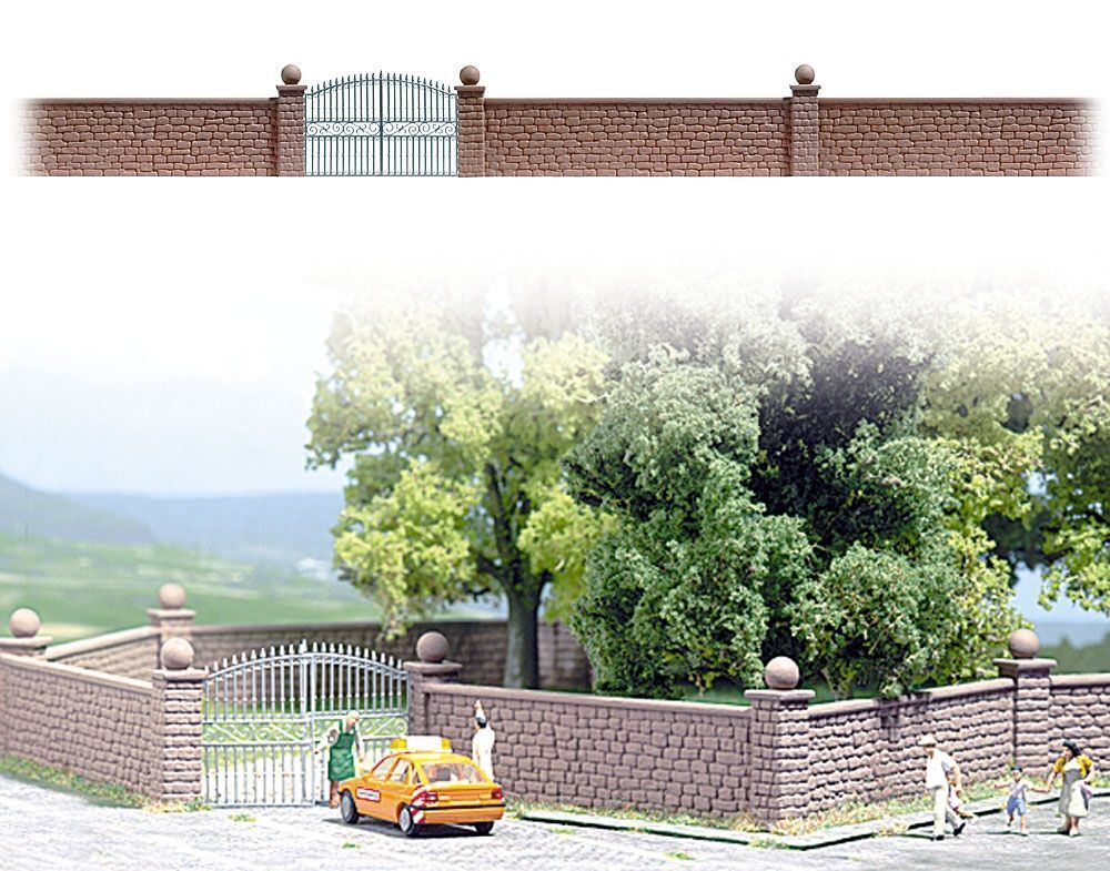 Каменная стена с воротами (H0, 1:87)