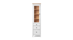 Шкаф-витрина 3 ящика - аналог IKEA HEMNES / ХЕМНЭС/ ХЕМНЕС / КЫМОР / ИКЕА 49х198х37 см, белый/светло-коричневый