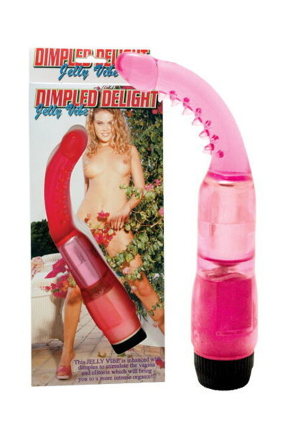 Изогнутый вибратор Dimpled Delight (Цвет: розовый)