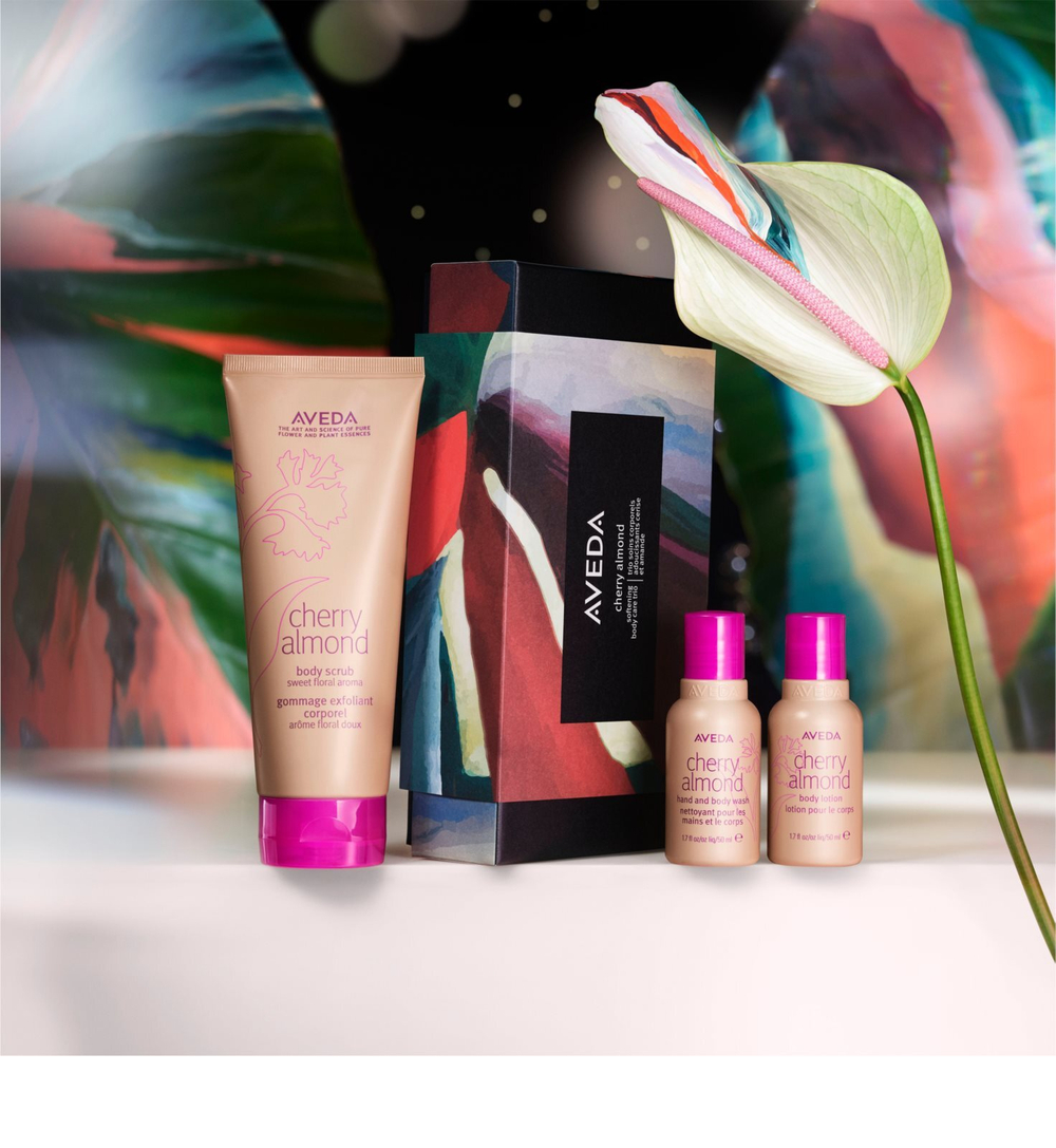 Aveda Cherry Almond Softening Body Care Trio - подарочный набор (тело) /   / GTIN 018084043295