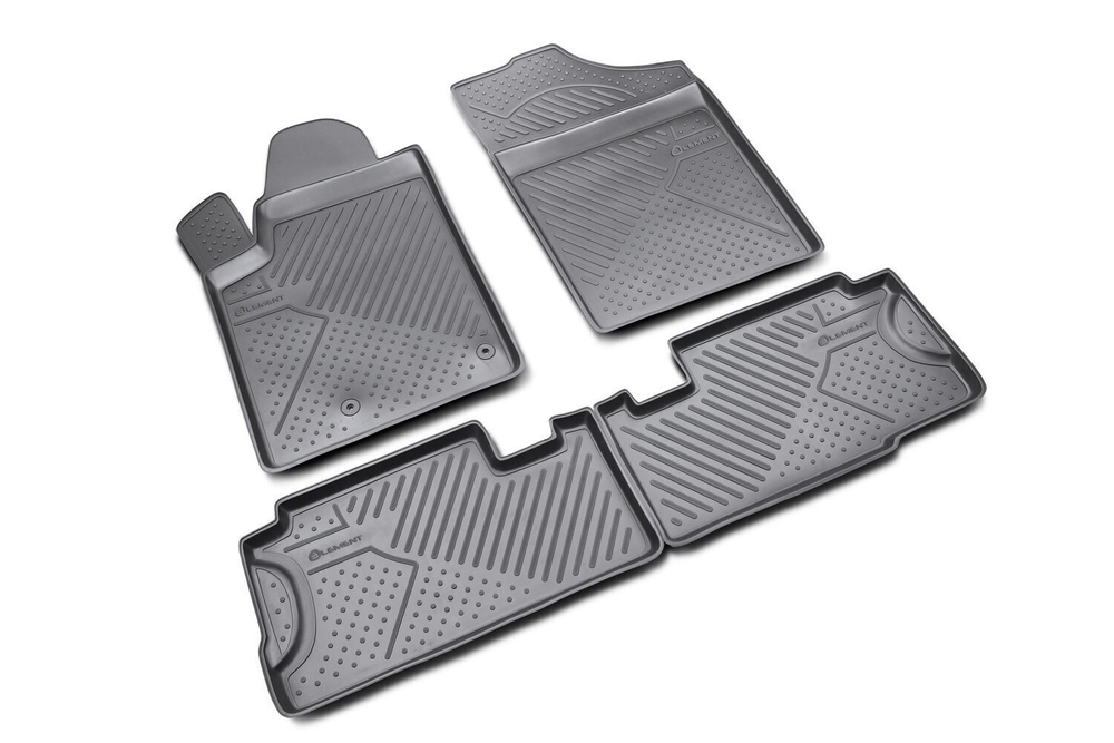 Коврики Standard, в салон PEUGEOT Partner 06/2008- , 4 шт. (полиуретан, чёрные) Element.NLC.38.09.210