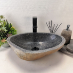 Раковина из речного камня RS-63516 (48*35*15) 0122