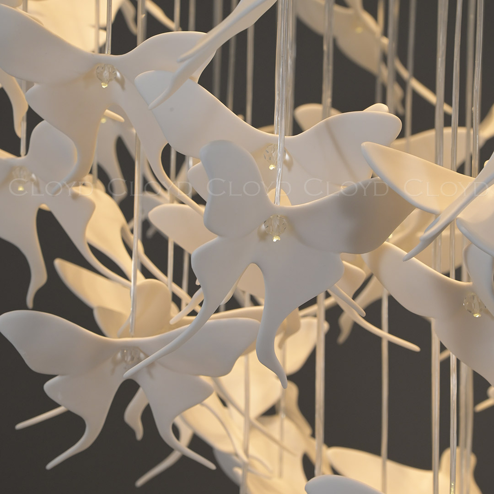 Люстра Cloyd TROPICA C9 / выс. 120 см - керамика - золото (арт.11332)