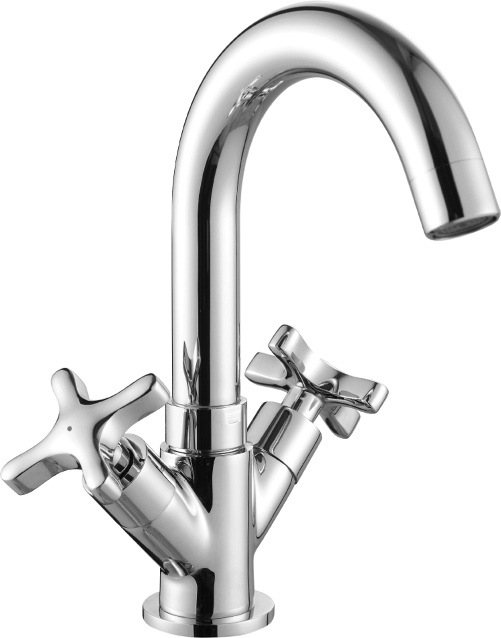 Смеситель RS39-62U ROSSINKA  двуручный для умывальника с поворотным изливом 212мм,хром