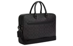 COACH ETHAN Coated Canvas With Smooth Calfskin Briefcase, Shoulder Bag, Crossbody Bag, Handbag Large Men"s Black