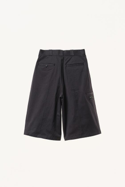 ZARA X WILLY CHAVARRIA ШОРТЫ-БЕРМУДЫ С ШИРОКИМИ ШТАНИНАМИ И ПЛИССИРОВКОЙ, ЧЕРНЫЙ