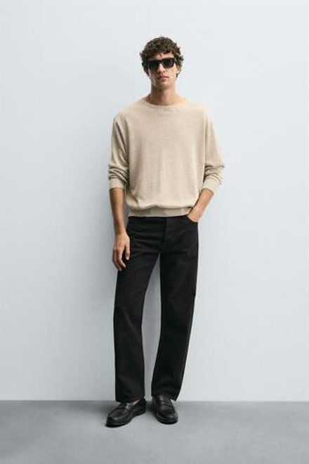 ZARA ДЖИНСЫ STRAIGHT FIT REGULAR, УГОЛЬНЫЙ