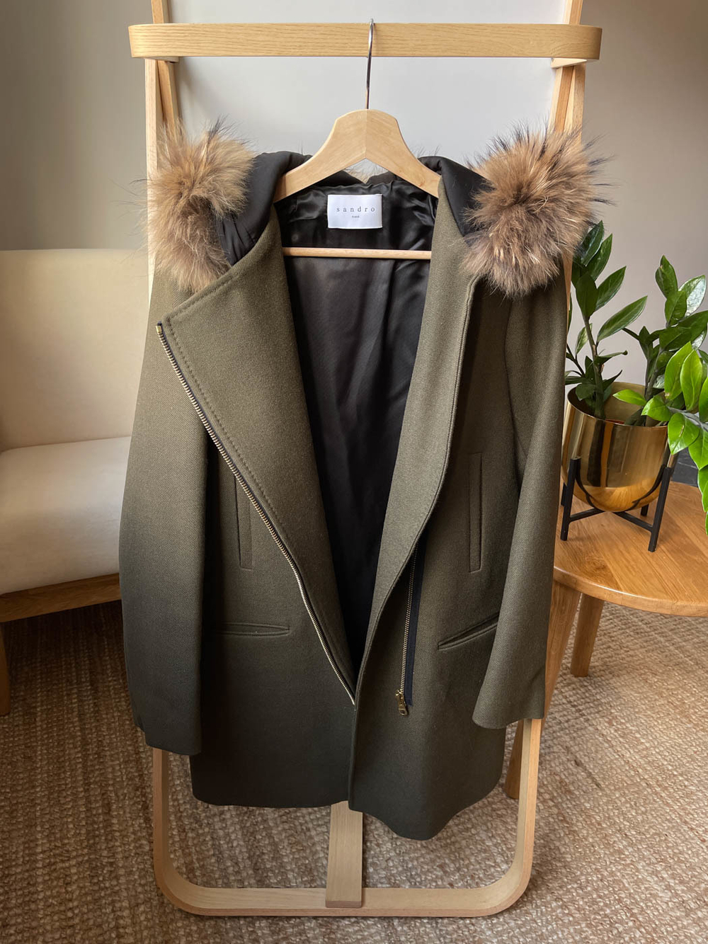 Новое шерстяное пальто Sandro, S