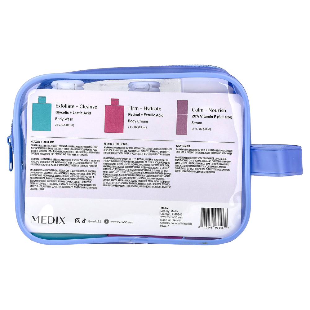 Medix 5.5, iHerb Exclusive, уход за телом от Medix 5.5, набор из 4 продуктов