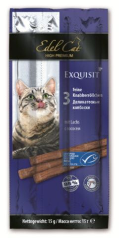 Edel Cat колбаски для кошек с лососем 3 шт