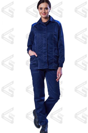 Костюм женский "Лада" брюки (синий/василек)