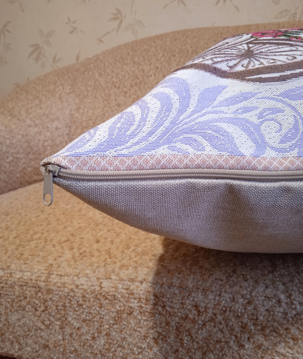 Декоративная гобеленовая наволочка для интерьерной подушки Лаванда Прованс 68х47