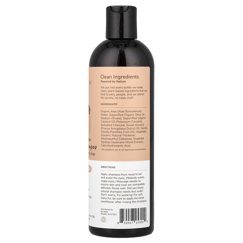 Kin+Kind, натуральный шампунь для глубокой очистки, для собак, миндаль и ваниль, 354 мл (12 жидк. унций)