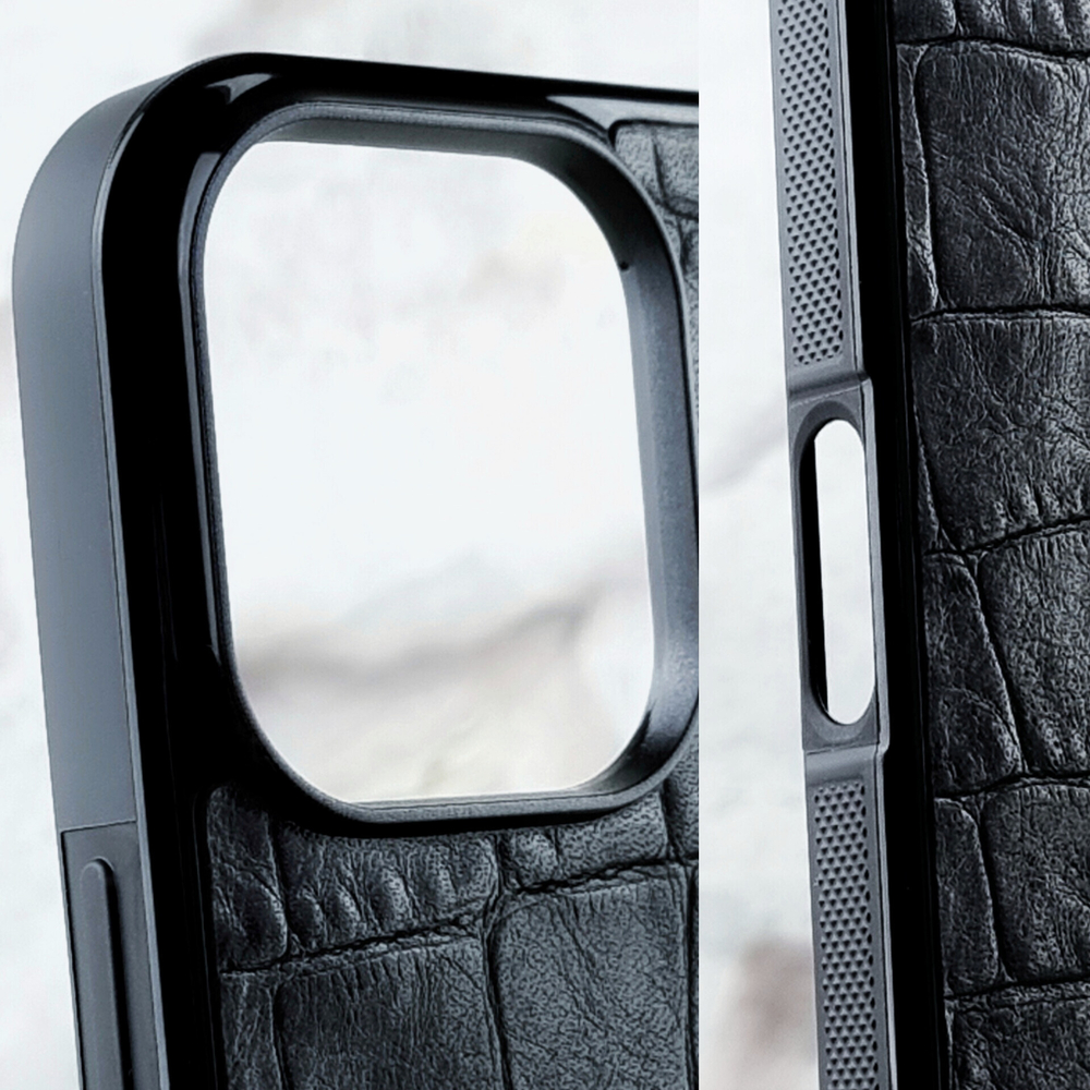 Чехол iPhone 17 pro max натуральная кожа сакральная геометрия цветок жизни - Euphoria HM Premium