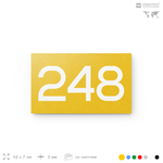 Номер на дверь 248, табличка на дверь для офиса, квартиры, кабинета, аудитории, склада, желтая 120х70 мм, Айдентика Технолоджи
